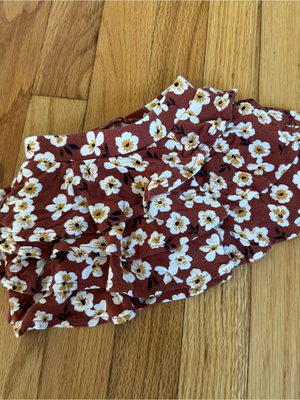 Little Sleepies Mocha Blossom Ruffle Skirt